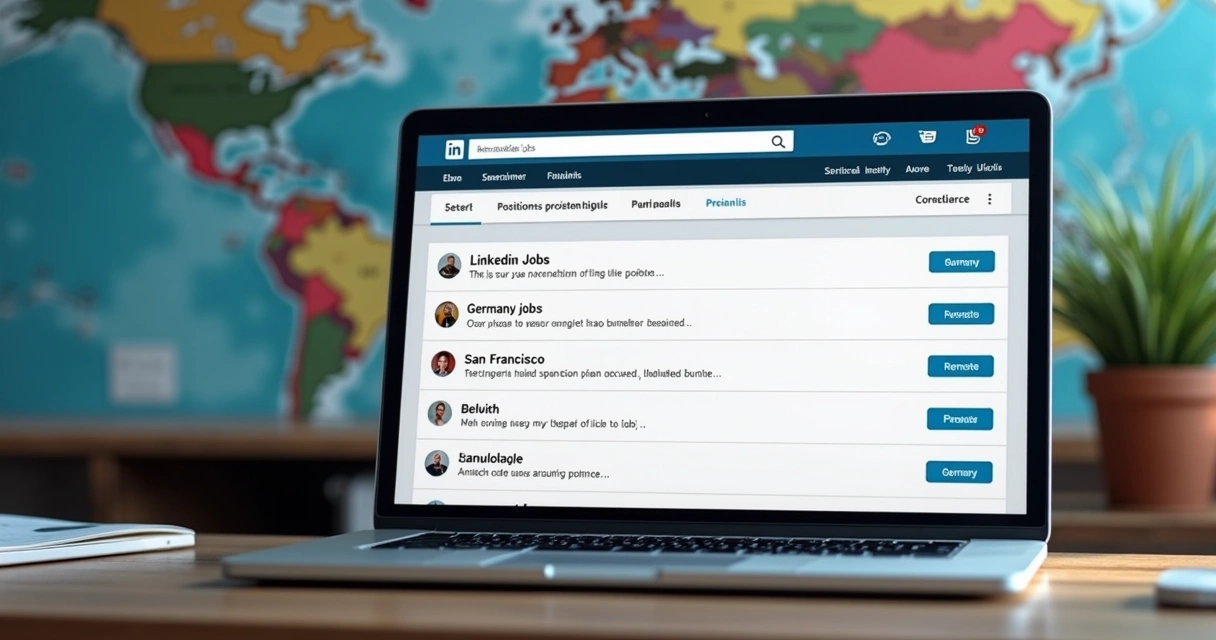 Busca por vagas internacionais no LinkedIn 