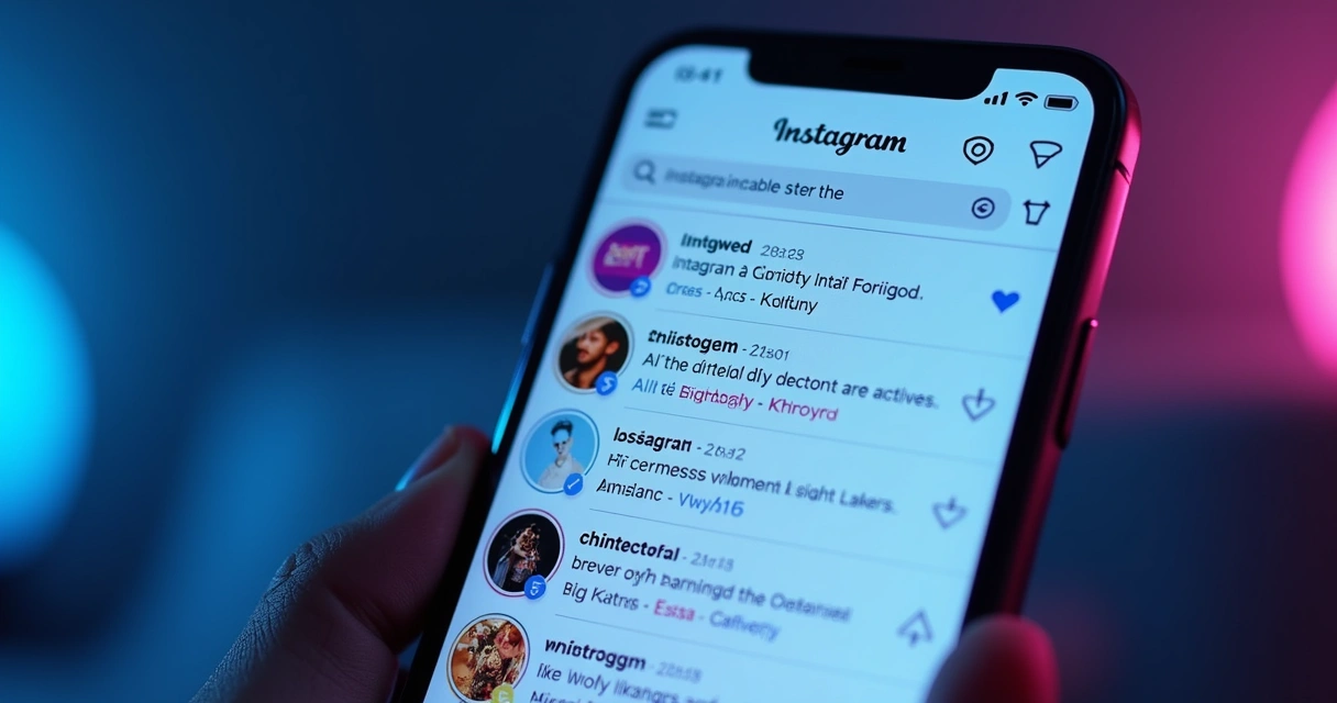 Resultados de busca Instagram com integração de Meta AI e Google na tela 