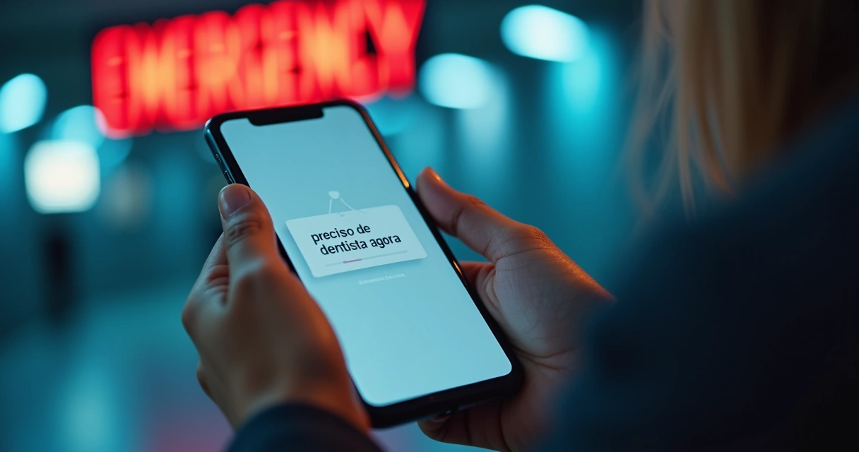 Assistente de voz em celular ativada para uma busca de emergência