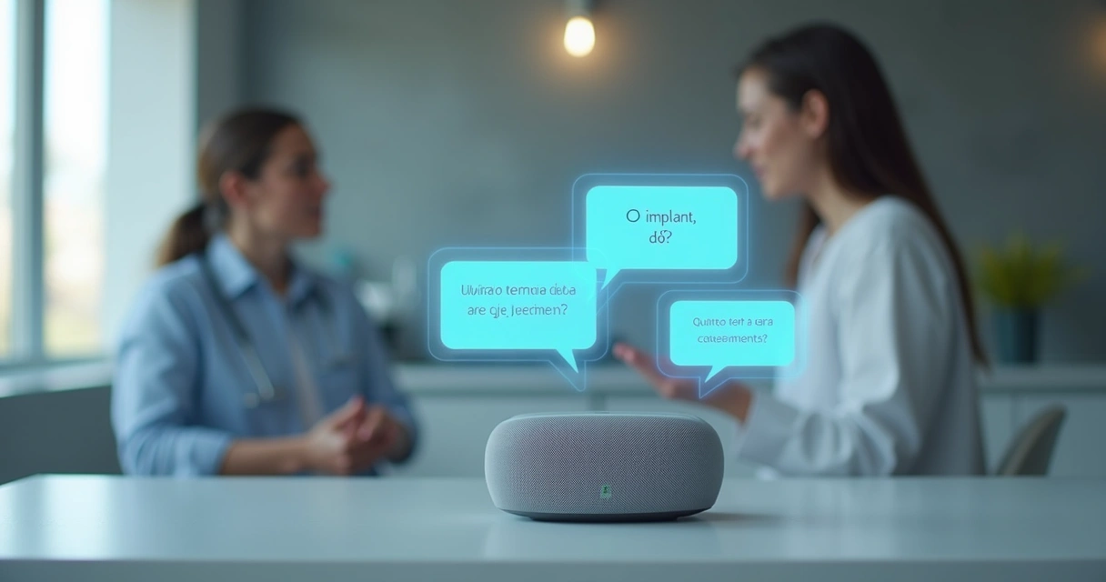 Smart speaker com perguntas de clínica odontológica e interface de voz 