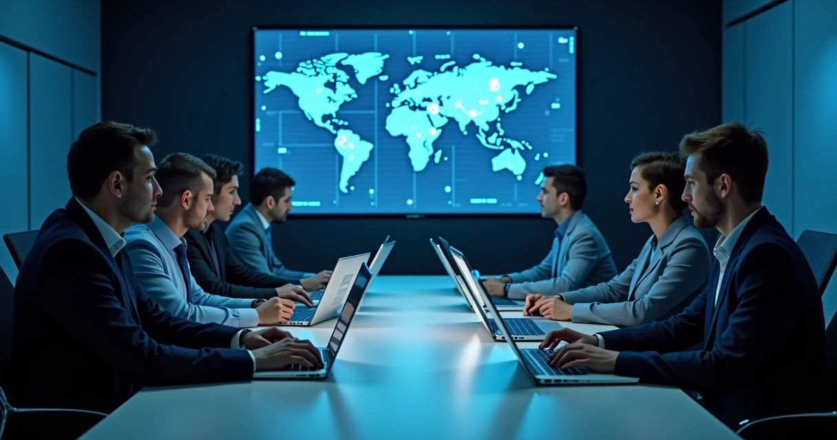 Business meeting on cyber incident response planning 