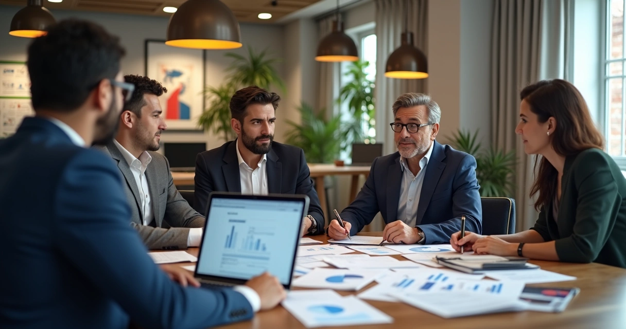 Business team meeting with immigration lawyer for visa application 