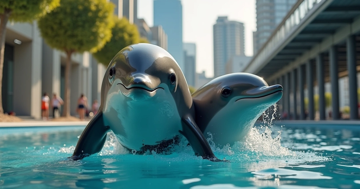 BYD Dolphin e BYD Seal lado a lado em cenário urbano durante o dia, destacados por detalhes de tecnologia e segurança veicular 