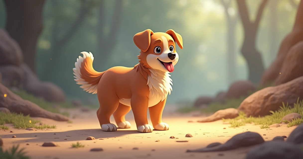 Sprite do Cachorro de Tibia em cenário neutro sem itens no chão 