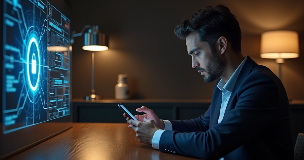 Usuário fazendo cadastro em aplicativo de jogo com ícone de segurança 