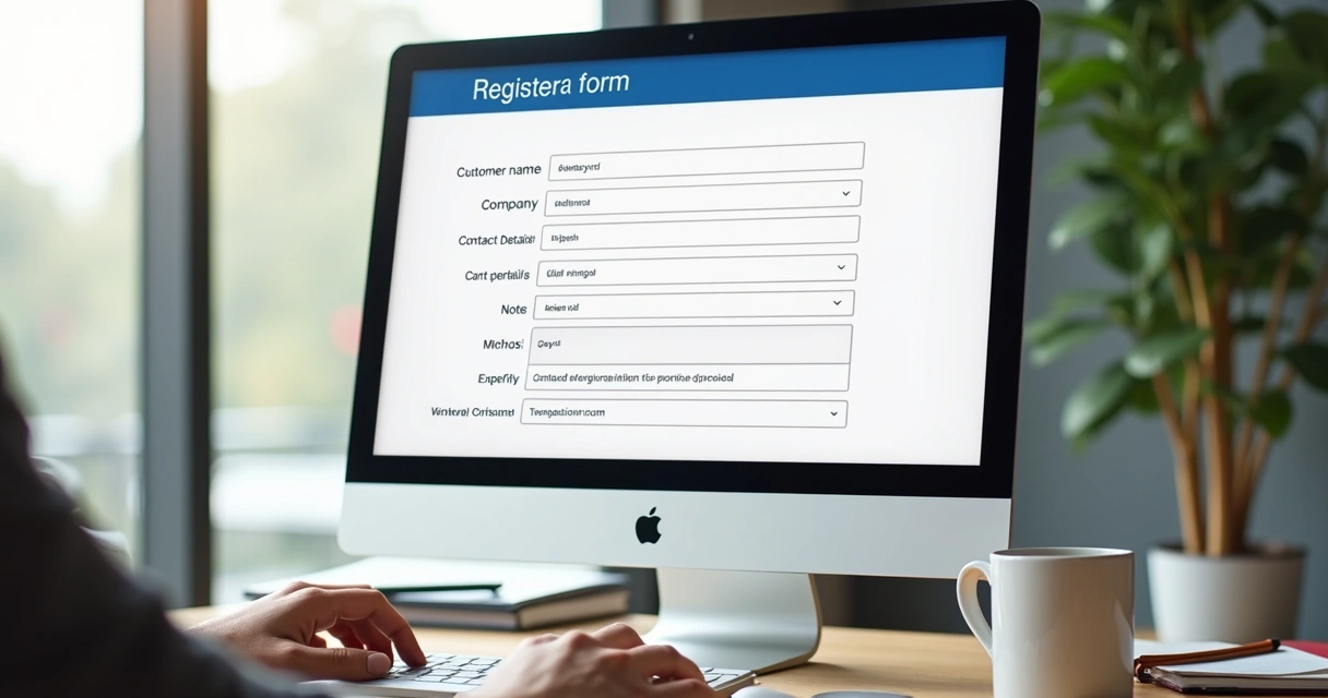 Tela digital de cadastro de clientes, dados, e histórico de interações 