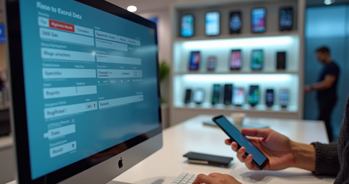 Tela de cadastro de clientes em sistema digital de loja de celular 