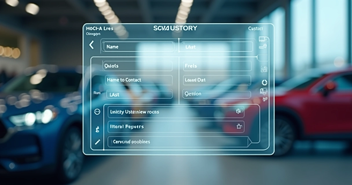 Tela de cadastro digital de clientes em loja de veículos 