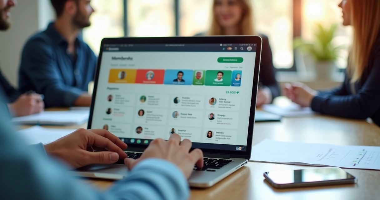 Gestor utilizando sistema digital para atualizar cadastro de associado 