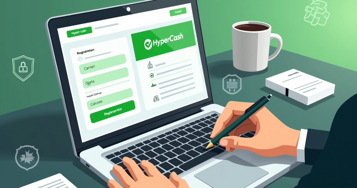 Pessoa preenchendo formulário online em notebook 