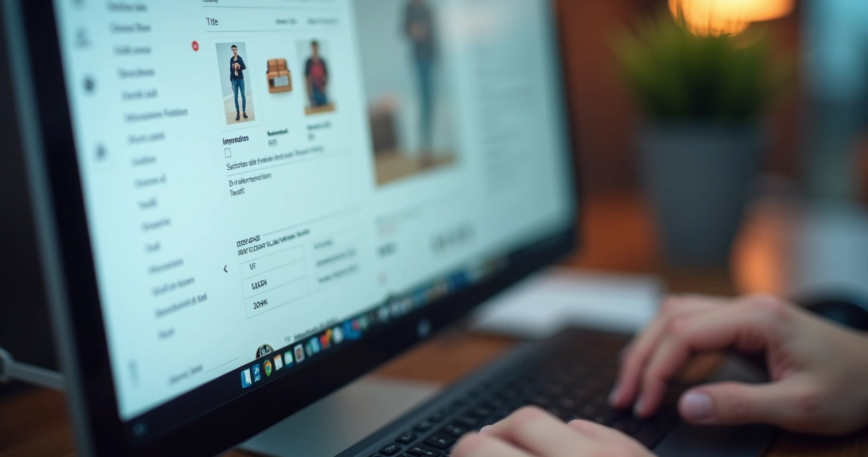 Cadastro de produto com imagens e descrição detalhada 