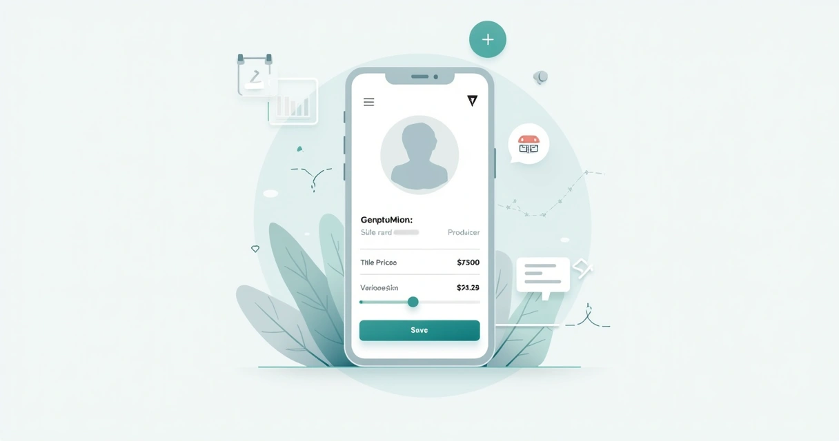 Tela de app com cadastro de produtos 