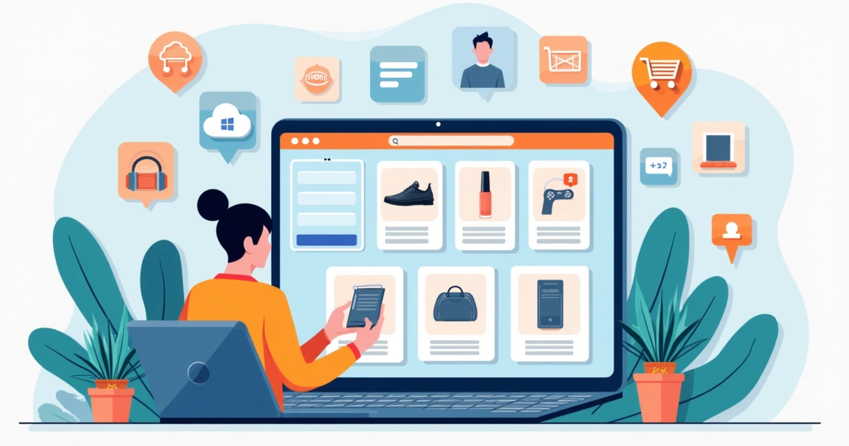 Cadastro de diversos produtos em plataforma digital 