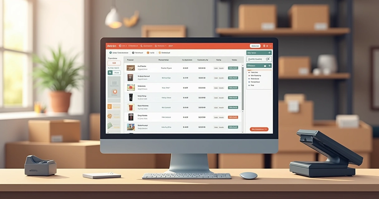 Tela de cadastro de produtos de um sistema de PDV 