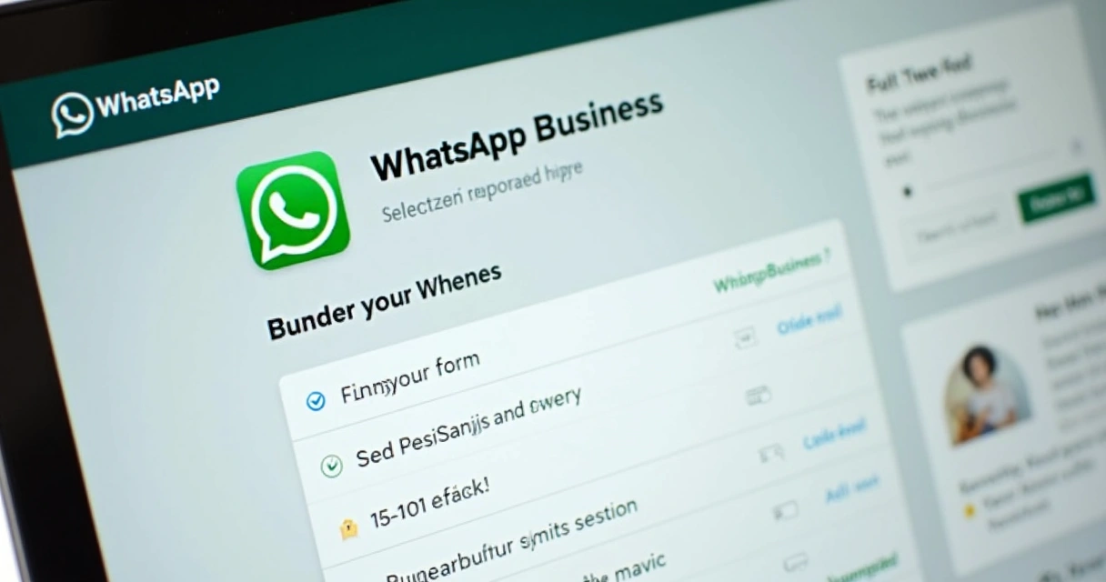 Cadastro de empresa em painel digital do WhatsApp 