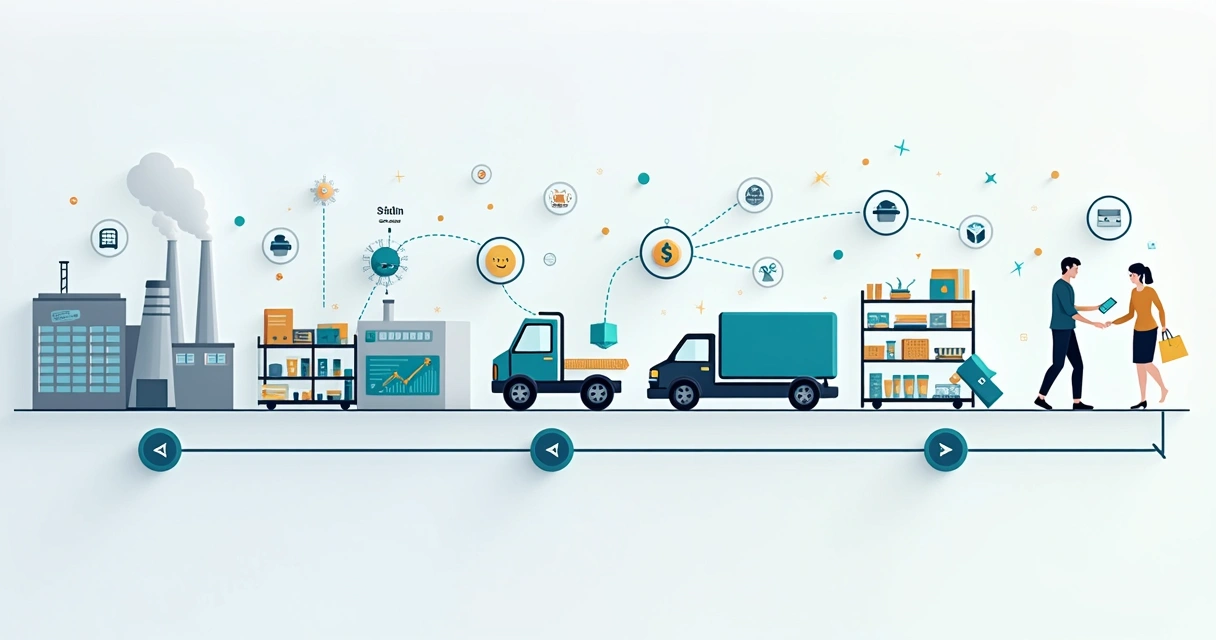 Fluxo de produtos e informações na cadeia de distribuição 