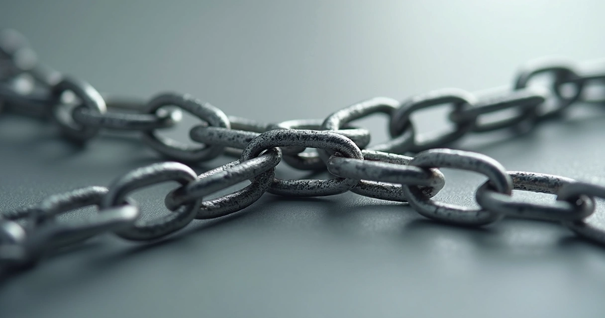 Correntes delicadas emaranhadas representando emoções complexas 