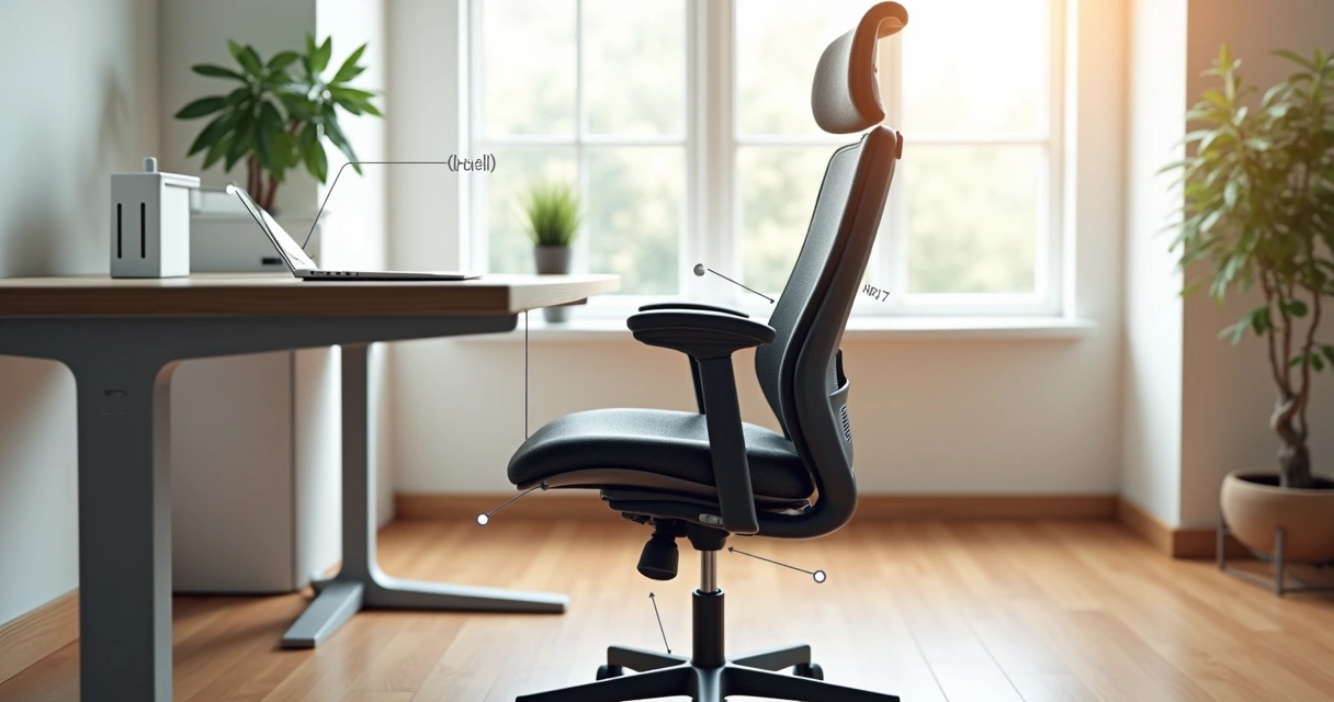 Cadeira atual com múltiplos ajustes ergonômicos