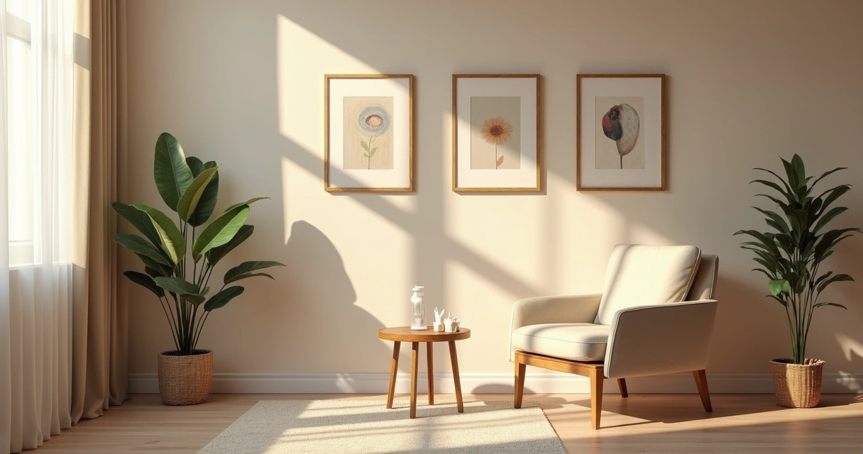 Cadeira vazia em consultório psicológico 