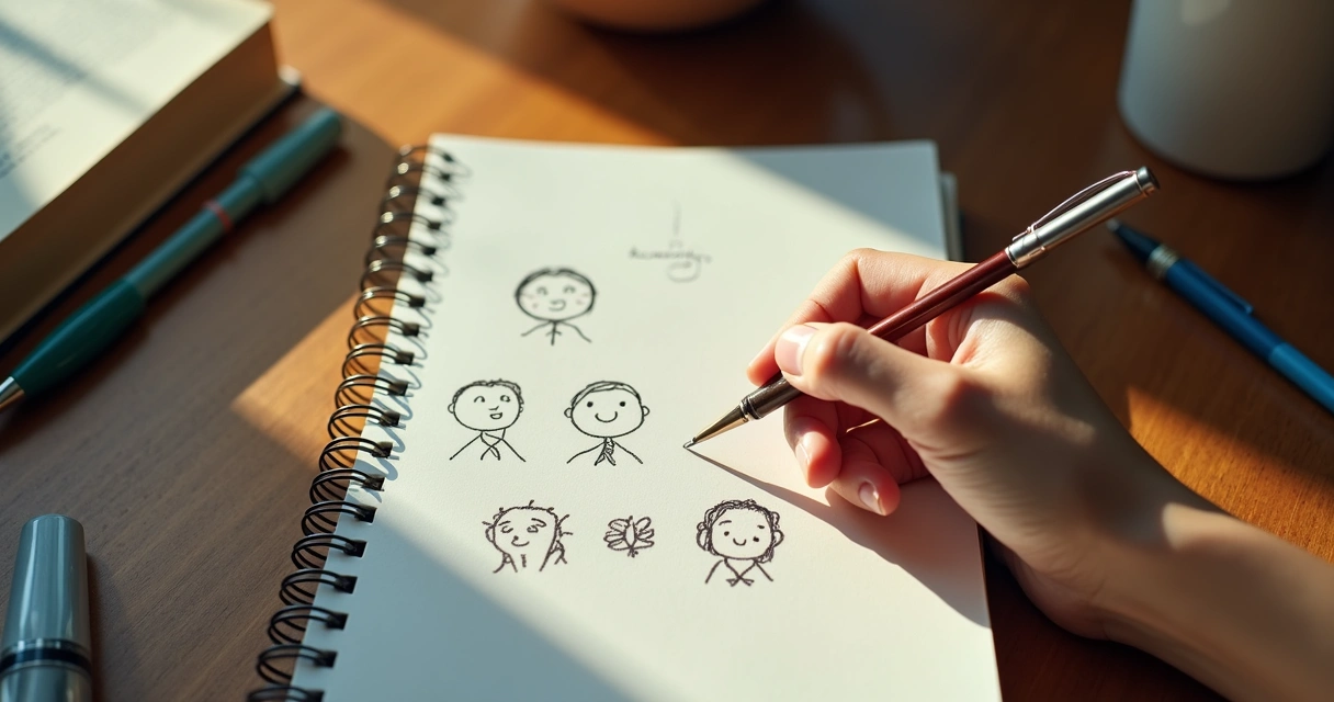 Pessoa escrevendo reflexões em um caderno sobre emoções repetitivas 