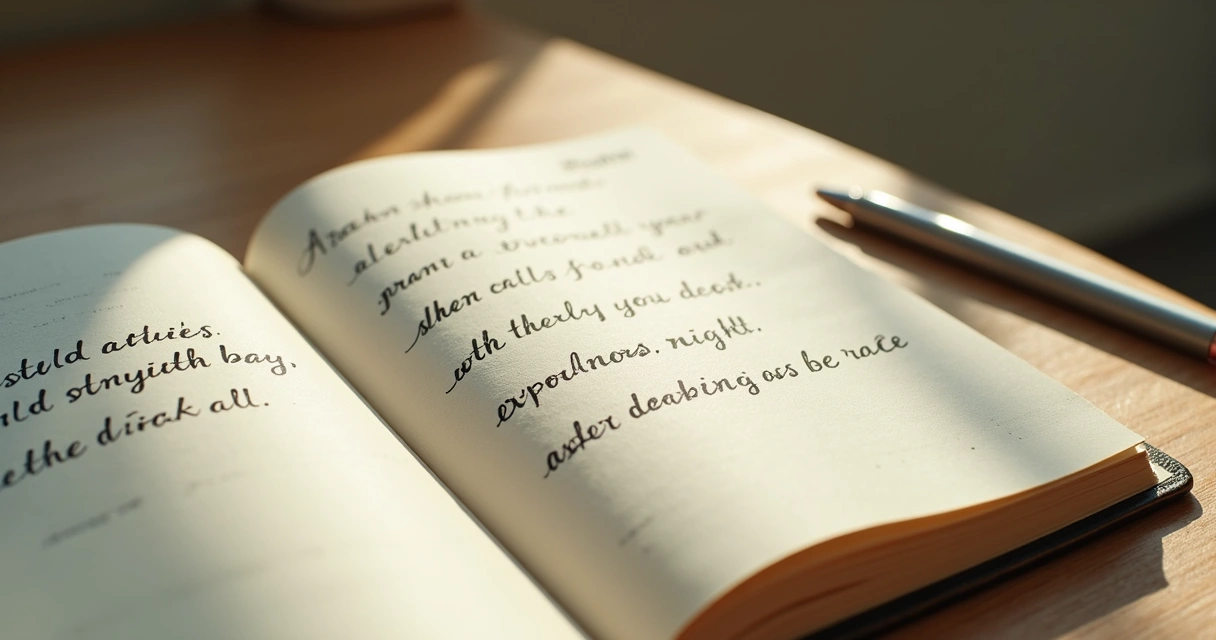 Caderno aberto com anotações de reflexões sobre emoções 