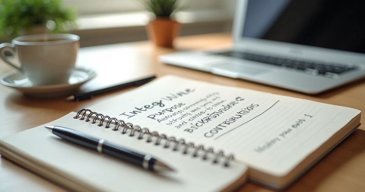 Caderno com valores pessoais anotados e mesa de trabalho