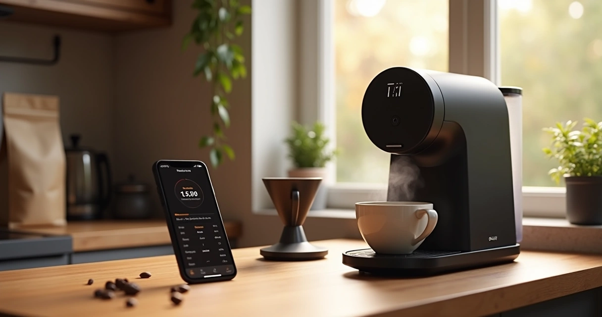 Preparo de café com assistente de inteligência artificial 