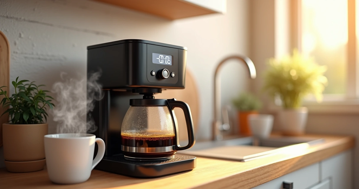 Cafeteira de gotejamento inteligente, programável e com jarra de vidro 