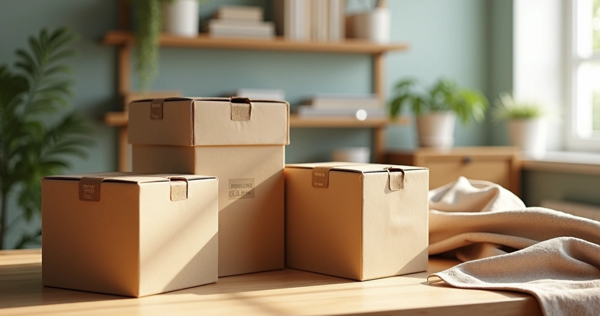 Caixa de papel kraft personalizada com design sustentável 