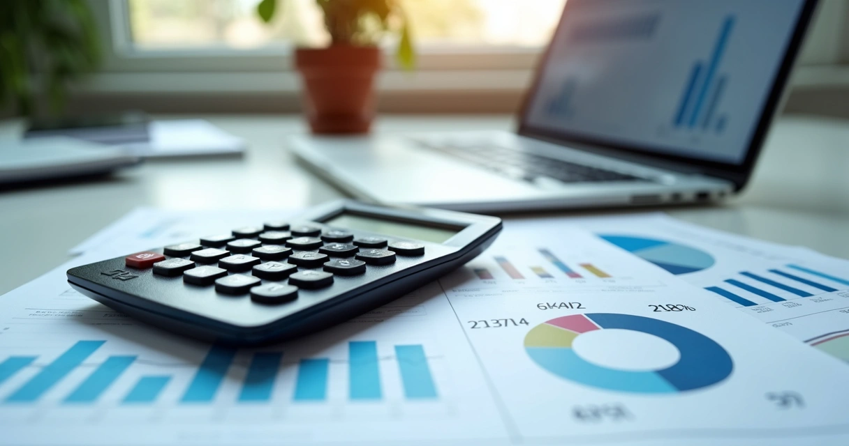 Calculadora e documentos com códigos fiscais digitais
