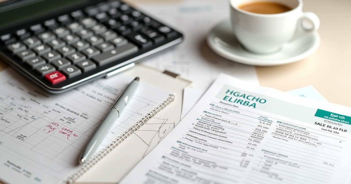 Calculadora e notas com custo e venda anotados