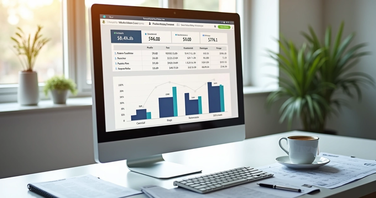 Simulação de calculadora de investimento imobiliário em tela de computador