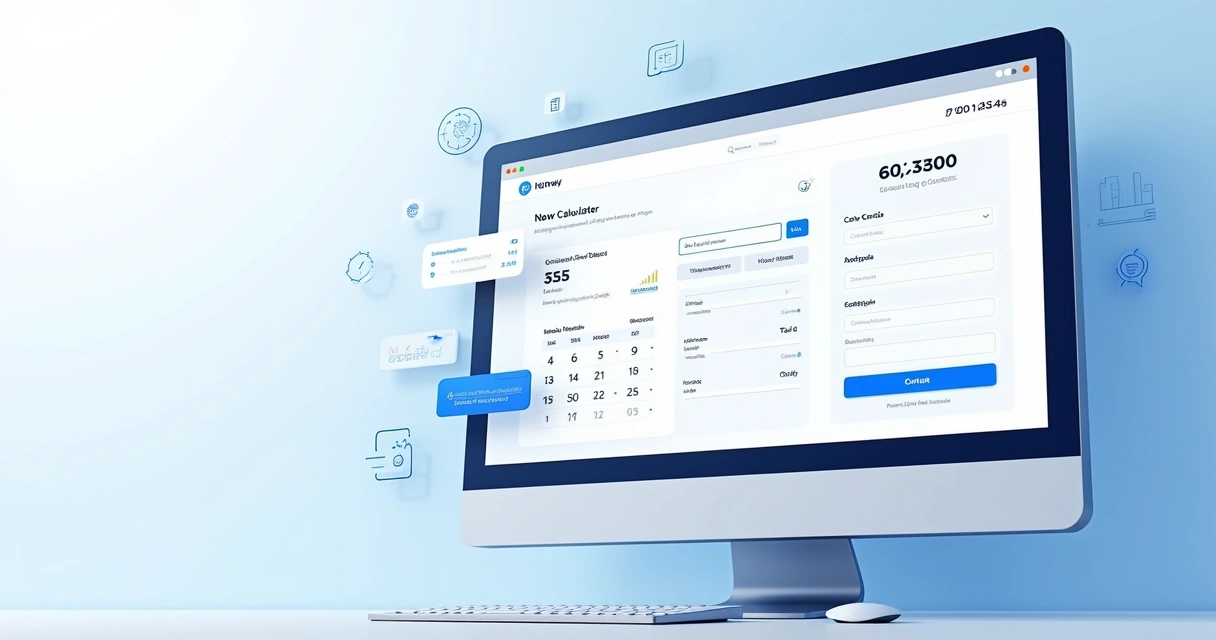 Simulação de calculadora online em uma landing page 