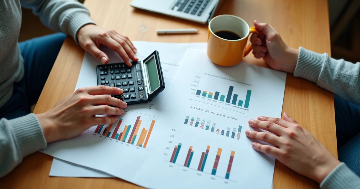 Comercial calculando ROI diante do cliente 