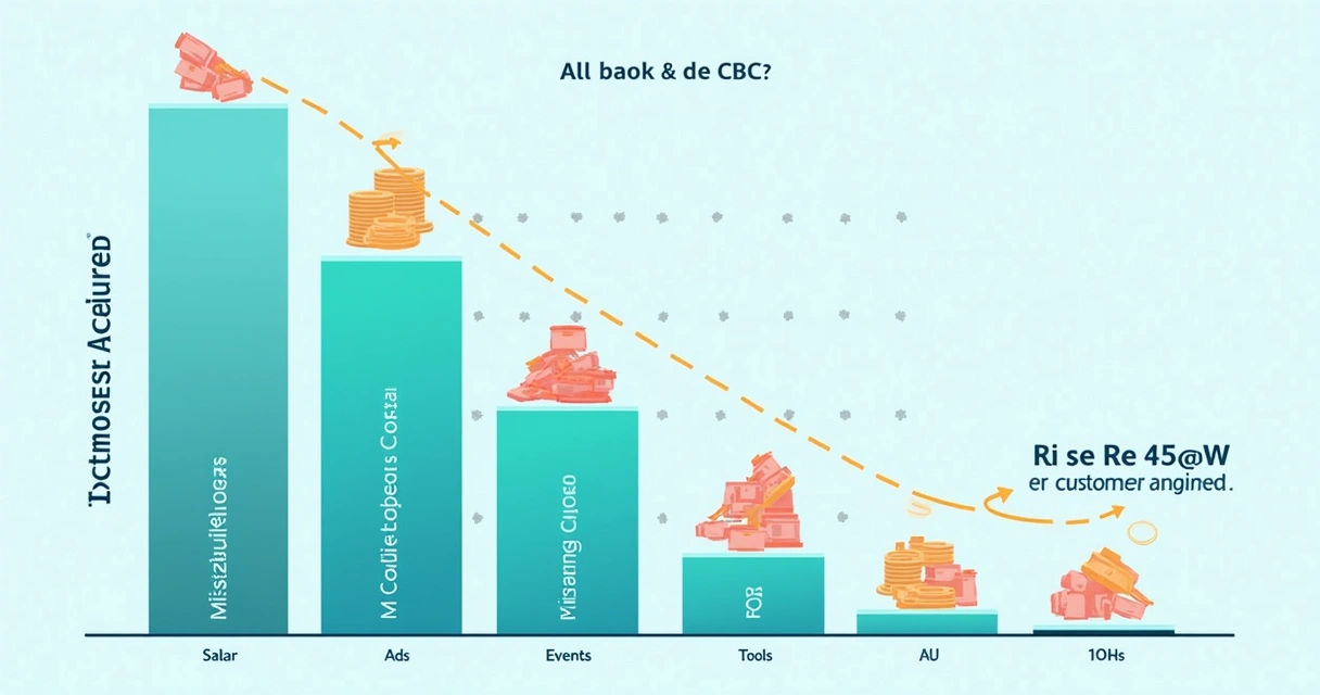Gráfico simples explicando o cálculo do CAC para pequenas empresas 