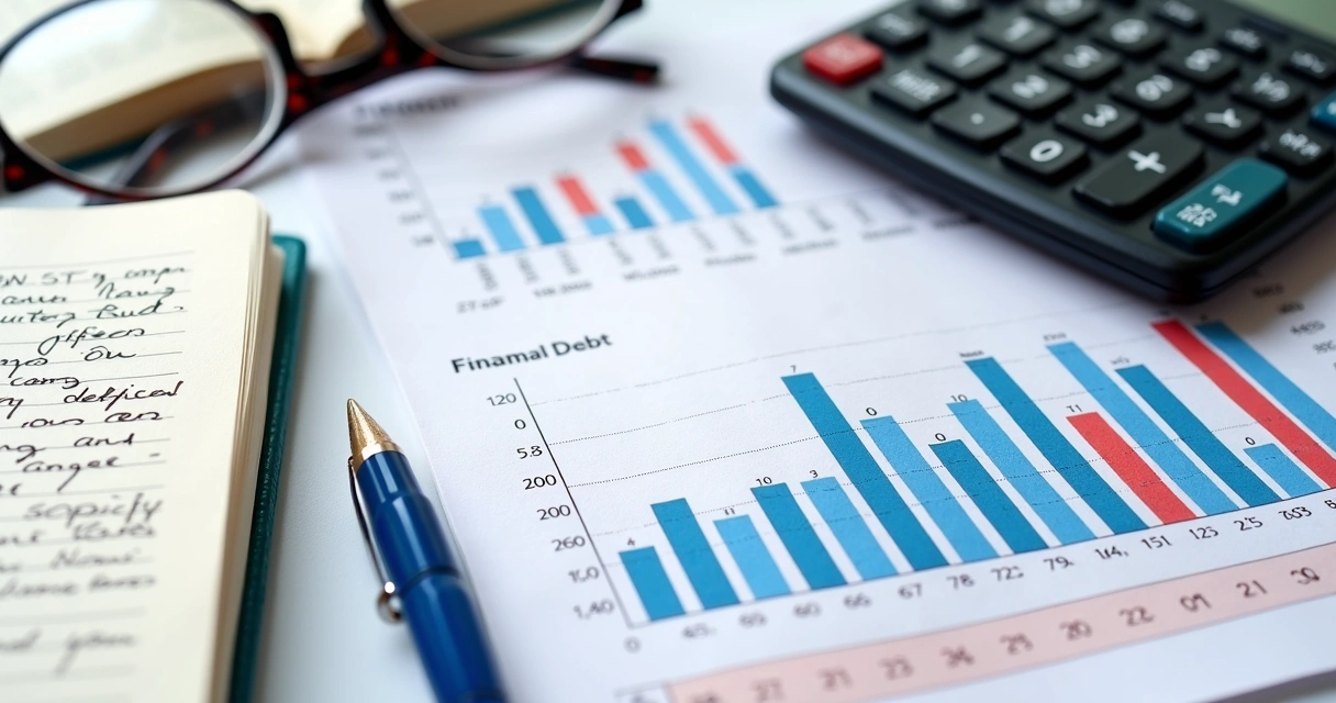 Planilha financeira com calculadora e gráficos de dívida