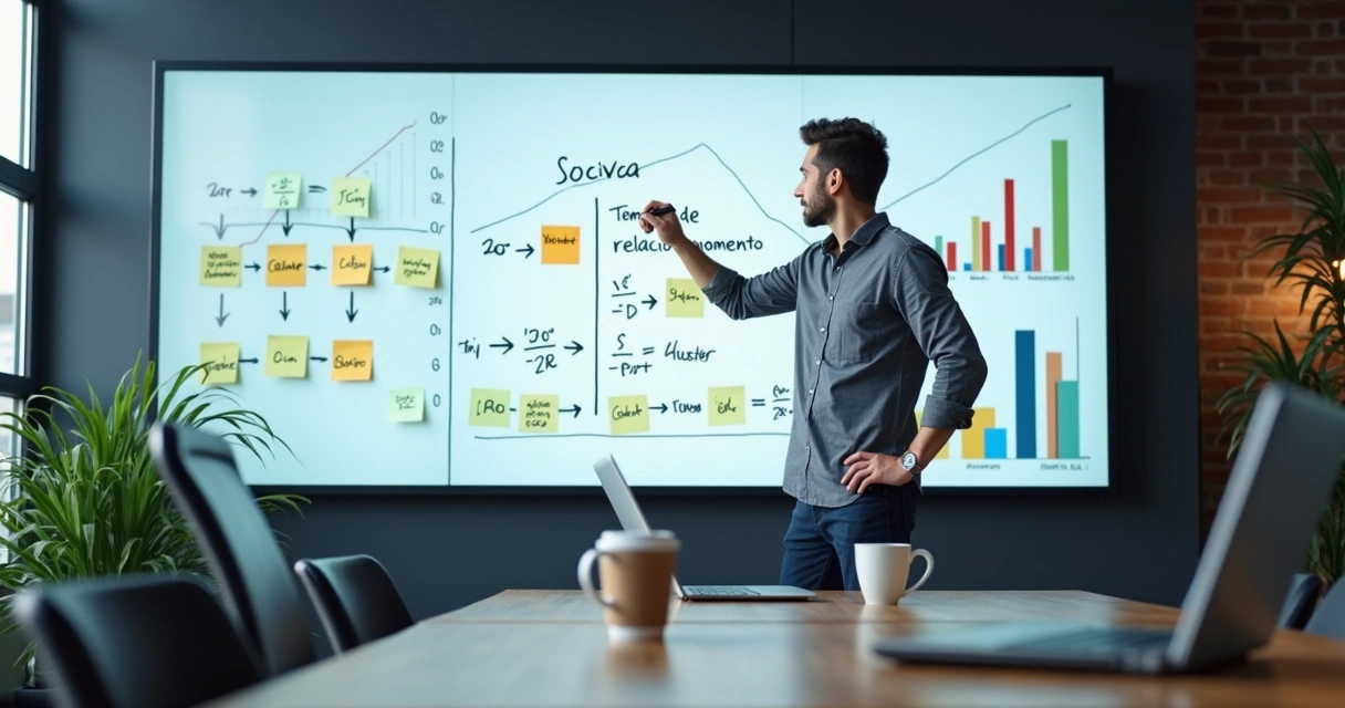 Fórmula de cálculo de LTV em quadro branco 