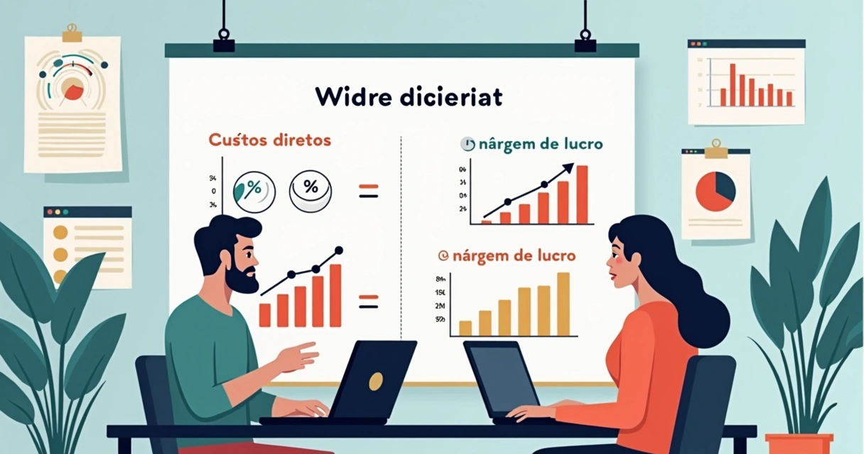 Cálculo demonstrando receita, custos diretos e margem de lucro para BPO 