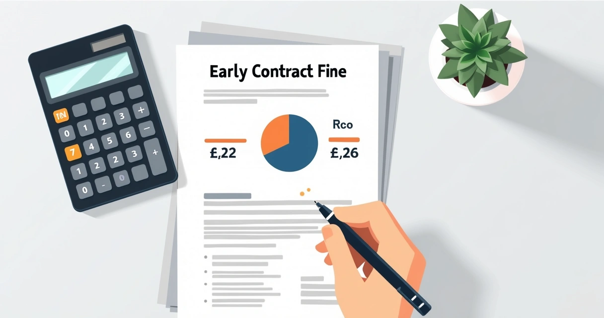 Exemplo visual do cálculo da multa proporcional em contrato de aluguel 