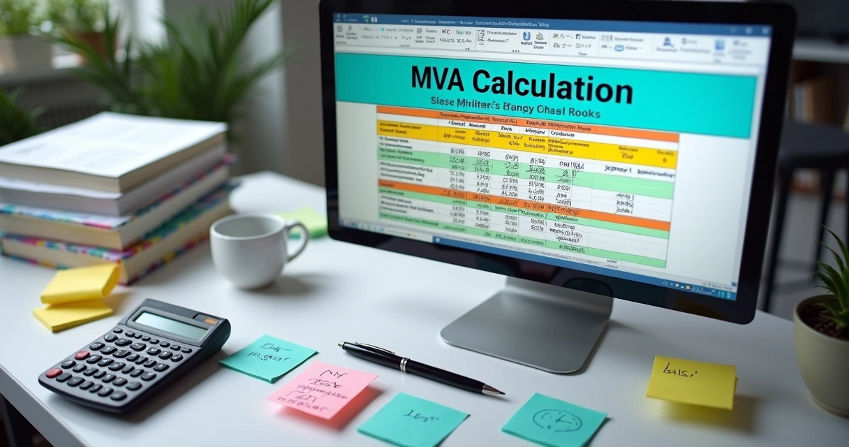 Planilha de cálculo da MVA preenchida 