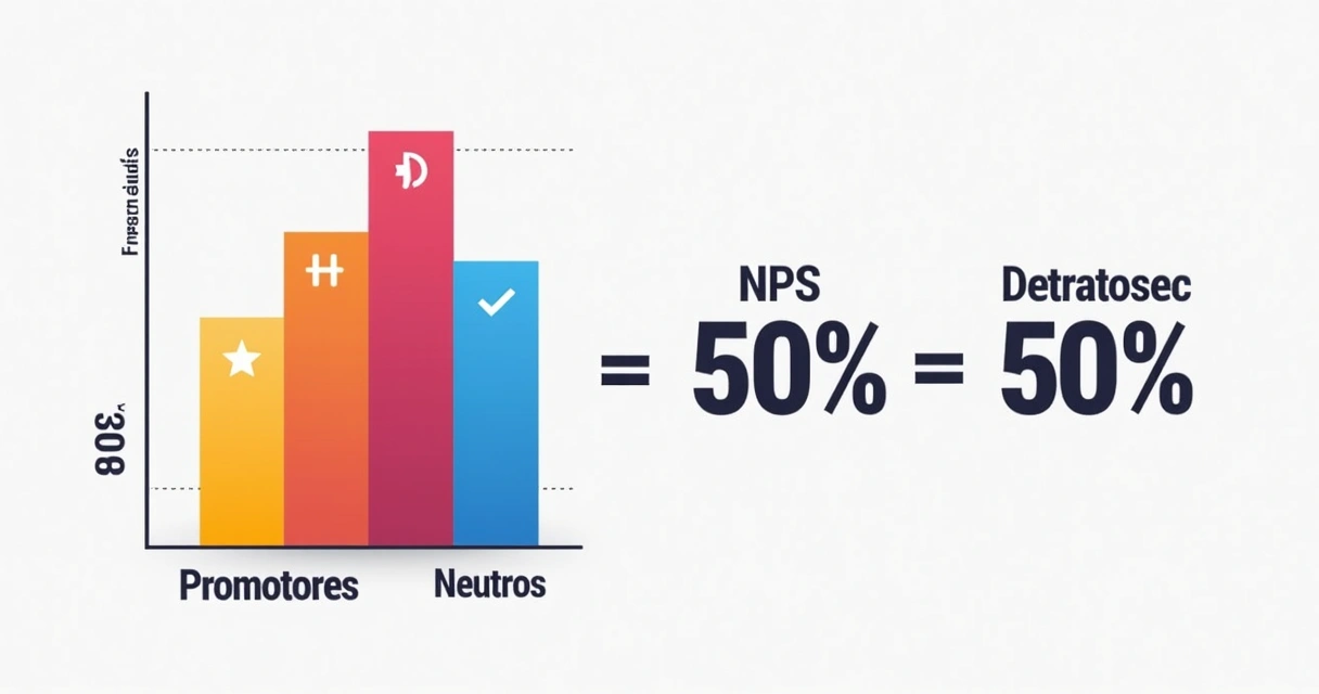 Infográfico do cálculo NPS com dados percentuais