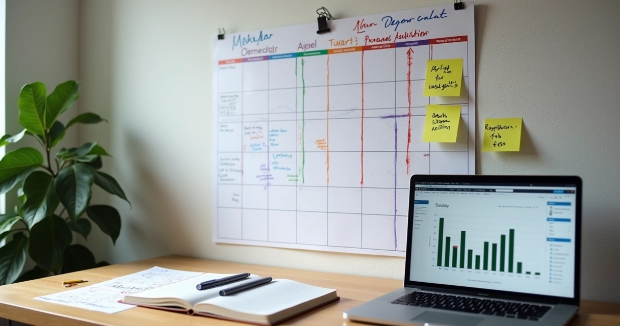 Calendário editorial marcado com datas comemorativas 
