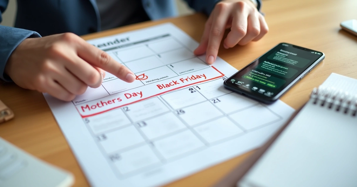 Pessoa segurando calendário com datas de cobrança marcadas 