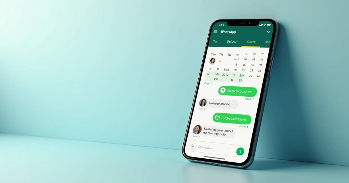 Interface digital de calendário mostrando horários disponíveis no WhatsApp