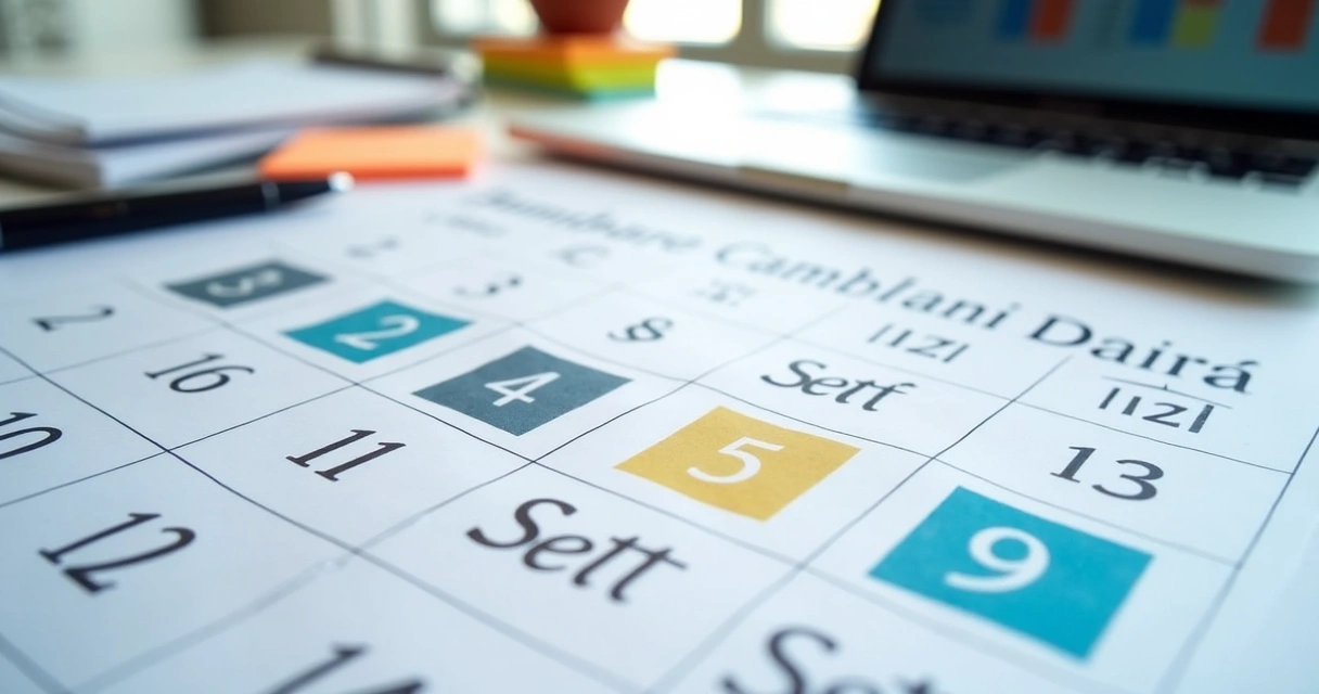 Calendário da e-Financeira com datas de agosto e setembro marcadas 
