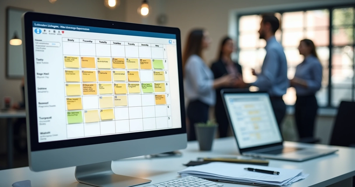 Calendário de prazos licitatórios com marcações em datas importantes 