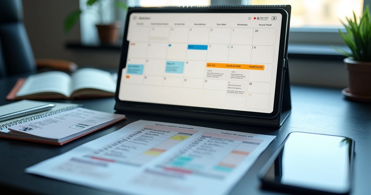 Dois bilhetes aéreos e calendário com datas de ida e volta destacadas 