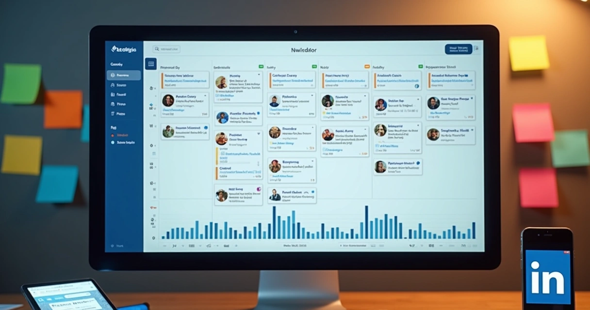 Tela com calendário de postagens para redes sociais 