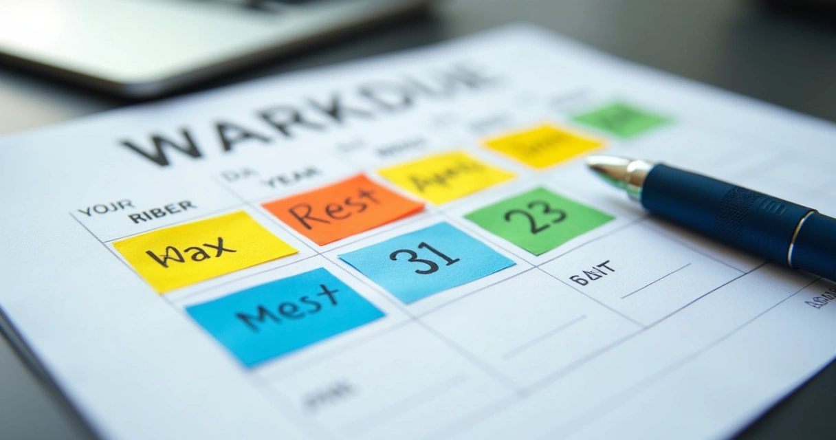 Calendário marcando quatro dias de trabalho destacados na semana 