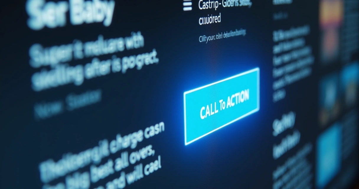 Botão de call to action destacado em site de blog 